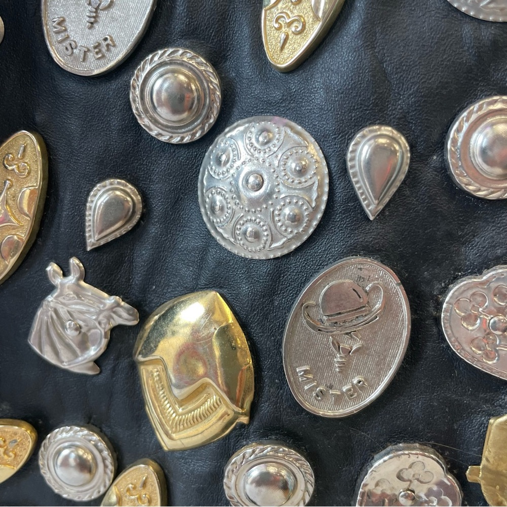 Studded Black and Gold Vest - Picture 9 of 10